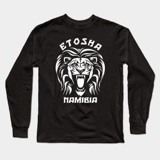 Etosha National Park - Namibia | Lion Face Long Sleeve T-Shirt